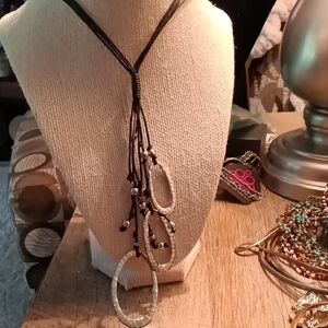 Paparazzi Black and Silver Statement Necklace